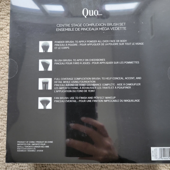 QUO BEAUTY COMPLEXION BRUSH SET WITH STAND - Picture 4 of 6